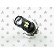 лампа світлодіодна H7 12V-24V 21 SMD 3030 з лінзою мультиполярна