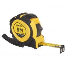 рулетка  5м x 19мм магнит, обрезиненная, стопор полотна + тормоз