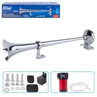 сигнал возд. улитка Nautilus 12V с компр. 2 тона  Vitol (2шт)