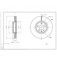 диск тормозной пер. Audi A4 B8, A6 C7 (d320x30mm) 07->  (HART)