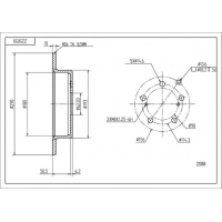 диск тормозной зад. Toyota Corolla Verso (01-09) (d290x10mm)  (HART)