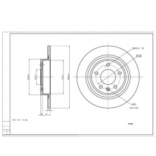 Диск гальмівний зад. Opel Astra J 09-> (292mm12mm)  (HART)