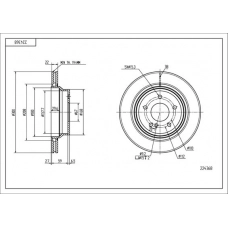 Диск гальмівний зад. MB E-Class (W211/212) (d300x22mm) 02->  (HART)