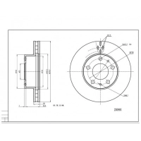 Диск гальмівний пер. Fiat Ducato, Peugeot Boxer 06-> (280mmx28mm)  (HART)
