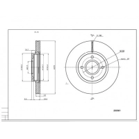 диск тормозной пер. Ford Fiesta, B-Max, Courier 12-> (d278x23mm)  (HART)