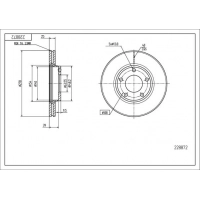 Диск гальмівний пер. Ford Focus II (278mm25mm) (HART)