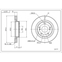 Диск гальмівний пер. Suzuki Grand Vitara II 05-> (d294x25mm)  (HART)
