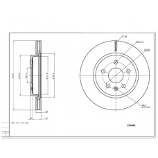 диск тормозной зад. Opel Insignia A, Chevrolet Malibu (d315x23mm)  (HART)