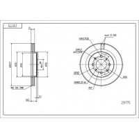 Диск гальмівний пер. Honda Jazz, City <-08 (d258x21mm)  (HART)