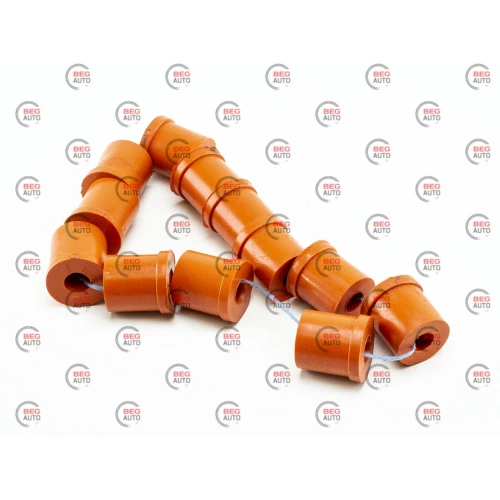 втулка рессорная 2410  (к-т 12шт) полиуретан красная 36мм