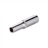 головка торцева шестигранна подовжена 1/4"  6 мм CrV