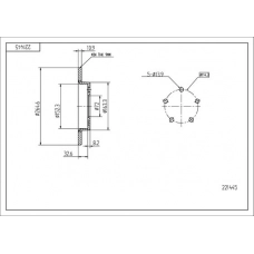 Диск гальмівний зад. Mazda 3 (03-14), Mazda 5 (05->) (265x11)  (HART)
