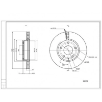 диск тормозной пер. Mazda 3, (13->), CX-3 (15->) (280x25)  (HART)