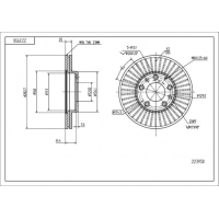 диск тормозной пер. Mazda 6 GG, GY 02-> (d283x25mm)  (HART)