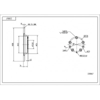 диск тормозной зад. Mazda 6 GG, GY 02-> (d280x10mm)  (HART)