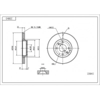 диск тормозной Dacia Logan, Sandero, Clio II, Megane I (d259.5x22mm)  (HART)