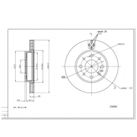 диск тормозной пер. Fiat Panda, Ford KA 04-> (d240.5x20mm)  (HART)