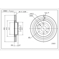 диск тормозной пер. Fiat Doblo 01->  (284mmx22mm)  (HART)