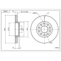 диск тормозной пер. VW Passat (96-08), Skoda Superb, (288mmx25mm) (HART)