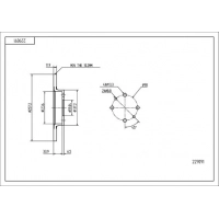 Диск гальмівний пер. Alfa Romeo 145, 155, Fiat Tipo, Uno (d257x12mm)  (HART)