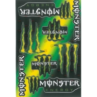 наклейка на мотоцикл "Monster Energy" контурна порізка мала (100х160мм)