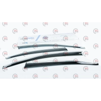ветровик Skoda Octavia III A7 сед 2013-2020 (скотч) Sunplex c хром молдингом
