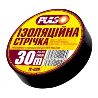 стрічка ізоляційна 30м х 19мм х 0,13мм чорна Pulso