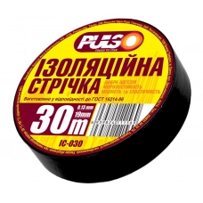 стрічка ізоляційна 30м х 19мм х 0,13мм чорна Pulso