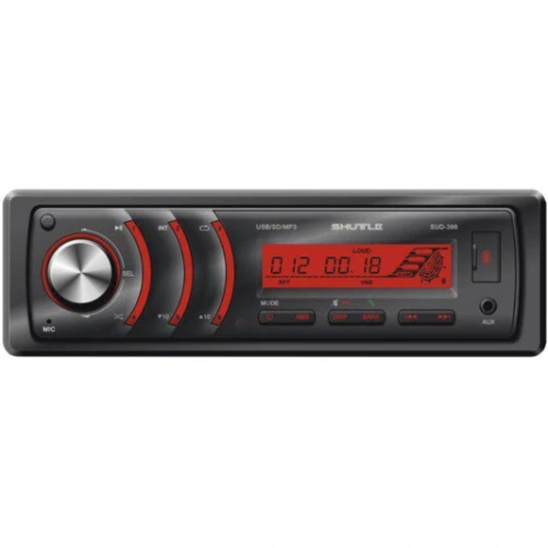 магнітола Shuttle SUD-386 FM/USB/SD/AUX/MP3/WMA/Bluetooth/червона підсв.