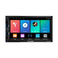 магнитола 2DIN Andr 10.0 Cyclone  FM/USB/microSD/AUX/MP5/AVI/экран 7"/Wi-Fi/BT/1х16Gb/EasyConnec/GPS