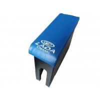 підлокітник ВАЗ 2105-07  синій  з вишивкою (шкірозамінник)