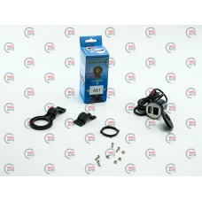 гнездо врезное 1 USB   2,1A  с индикатором и кнопкой, 12-24В, с доп. креплением