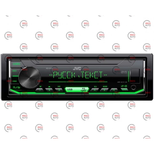 магнитола JVC  KD-X 163G FM/USB/AUX/MP3/Android/сьемн пан./зеленая подсв.