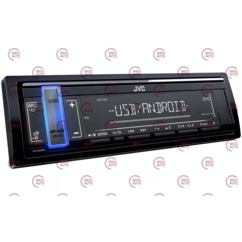 магнитола JVC  KD-X 161 FM/USB/AUX/MP3/Android/сьемн пан./мультиколор подсв.