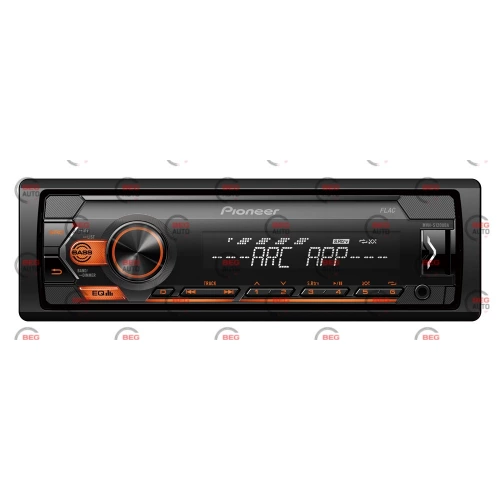 магнітола Pioneer  MVH-S120 UBA FM/USB/AUX/MP3/Android/знімна пан/бурштинова підсв.