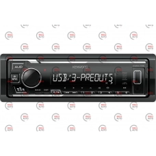 магнітола Kenwood  KMM 106 FM/USB/AUX/MP3/Android/знімна пан/біла підсв./пульт