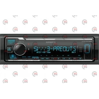 магнитола Kenwood  KMM BT358 FM/USB/AUX/MP3/Android/сьемн пан./BT/мультиколор подсв/процессор/пульт