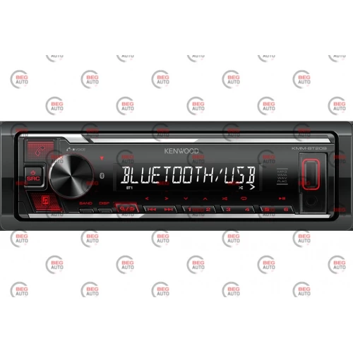 магнитола Kenwood  KMM-BT209 FM/USB/AUX/MP3/Android/сьемн пан./Bluetooth/красная подсв.