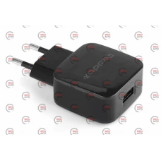 зарядний пристрій від мережі 220В на  USB 2.4A чорний