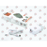 зарядка от cети 220В на  USB + Type C 3.0A, QC 18W + кабель USB -  iPhone, белая