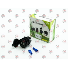 гнездо врезное 2 USB   2,1A+2,1A, 12-24В, крышка, с сенсорной кнопкой и подсветкой зеленой