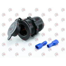 гнездо под разъем прикуривателя пластмассовое с подсветкой оранжевой