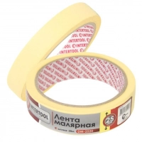 стрічка малярська Intertool 25мм х 20м жовта