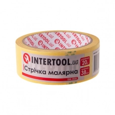 лента малярная Intertool 38мм х 20м желтая