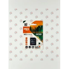 карта памяти microSDHC   4Gb class  4 (adapter SD)  Mibrand