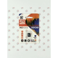 карта памяти microSDHC  32Gb class 10 (adapter SD)  Mibrand