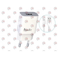 зарядка от cети 220В на  USB 2.4A белая + кабель USB - Type C