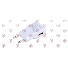 зарядний пристрій від мережі 220В на  USB 2.1A білий