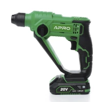 перфоратор  20 В  1 АКБ, 2 Ач Li-lon, SDS-Plus, удар 1,5 Дж, 5200 уд/мин, LED подсветка (кейс)