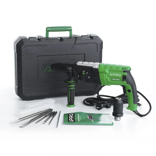 перфоратор 1050 Вт, быстросъемный SDS-Plus, удар 3,5 Дж, 5100 уд/мин 3 режима, реверс (кейс)